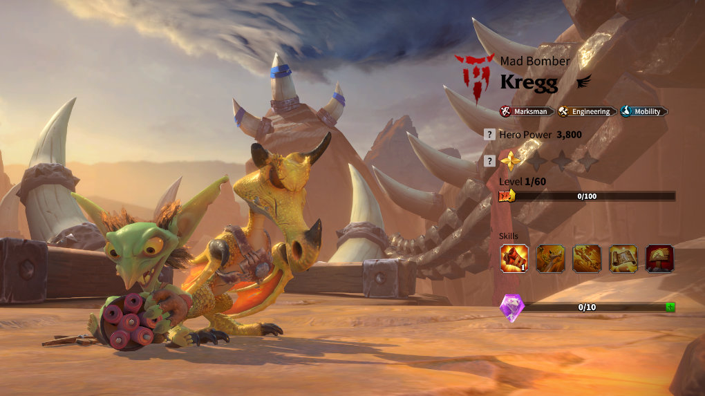Talent tree for Kregg